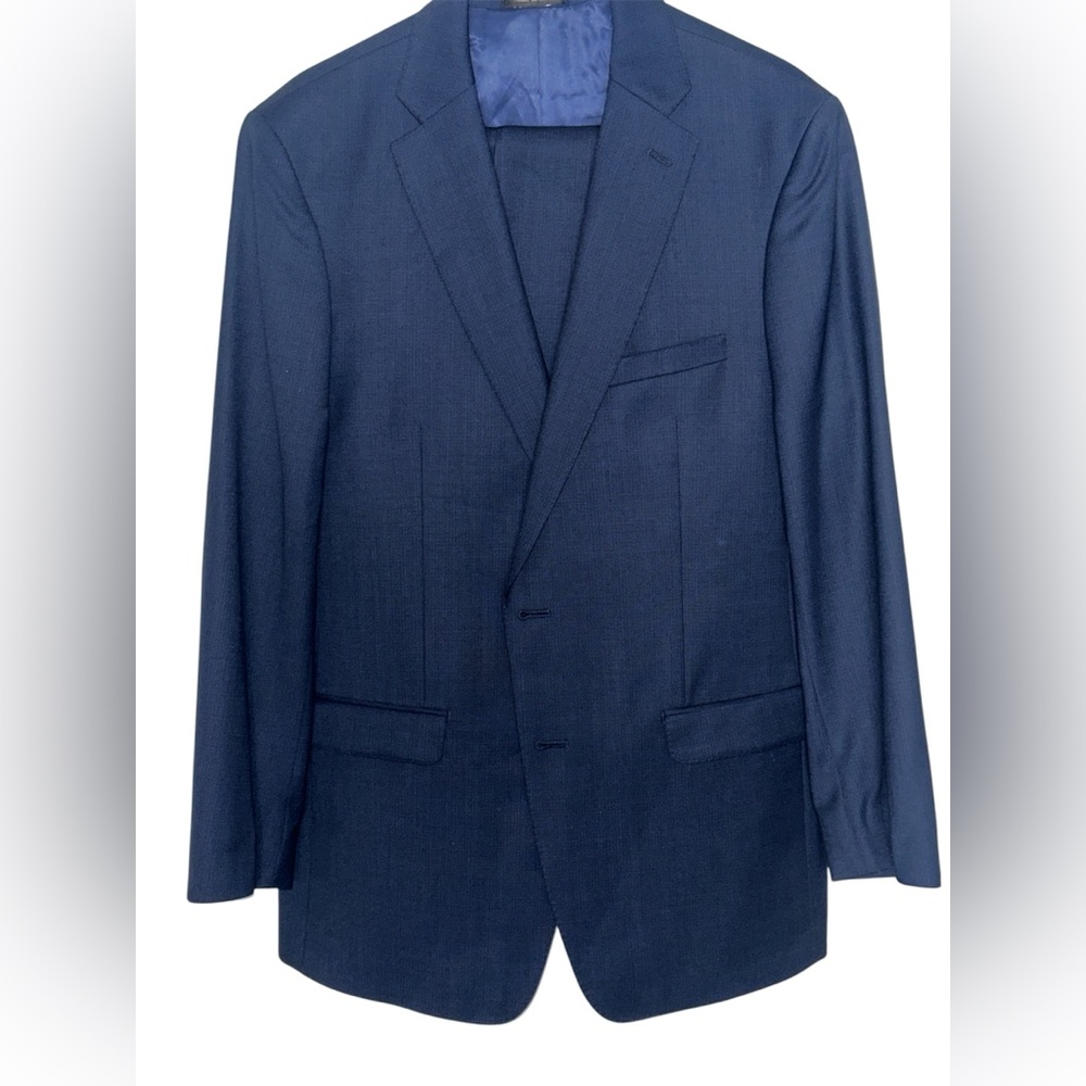 Calvin Klein Men’s Navy Blue Two-Piece Suit – Classic Fit Blazer & Trousers 44L